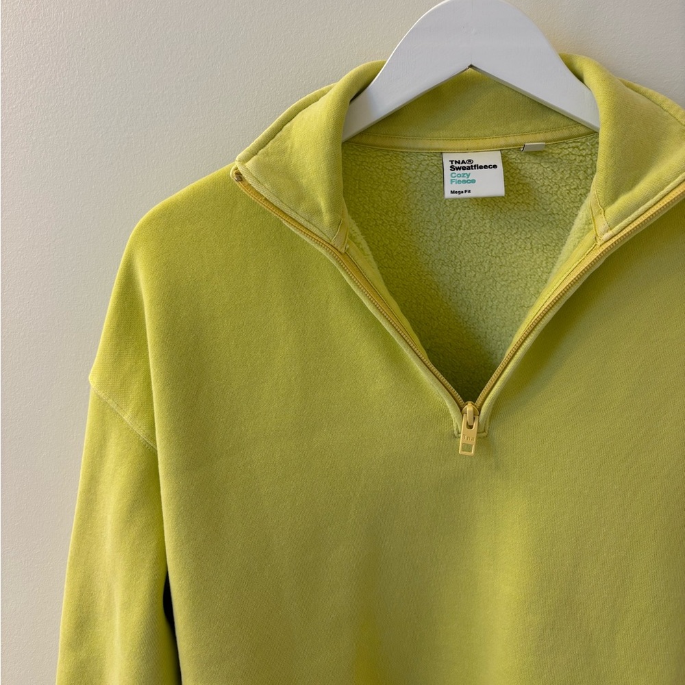 ARITZIA TNA Quarter Zip Cozy Fleece, Sz S. - Picture 5 of 10